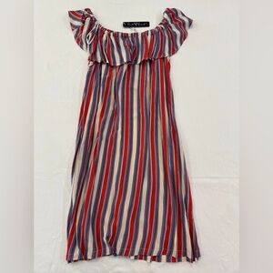 Red White and Blue Velvet Heart Dress Large Size Women’s 4th July Independence